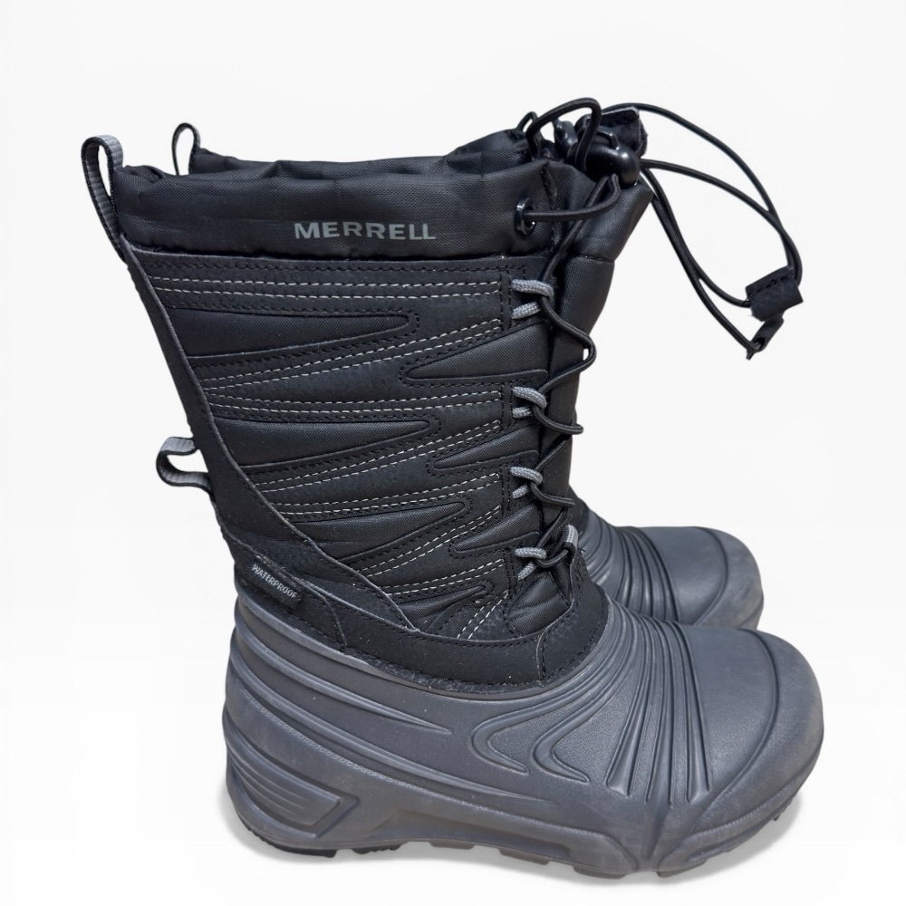 Merrell Snow Quest Lite 3.0 Waterproof Boots Black Kids Winter Size US 13 UK 12 - Picture 4 of 11